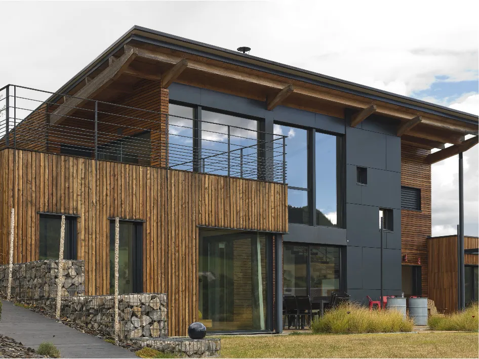 Grande maison contemporaine — maison à ossature bois Orlhac